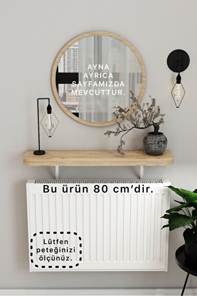 TALAŞTOZUM Safir Meşe Petek Üstü Uçan Raf & Dresuar Duvar Montajsız Kalın Ken...