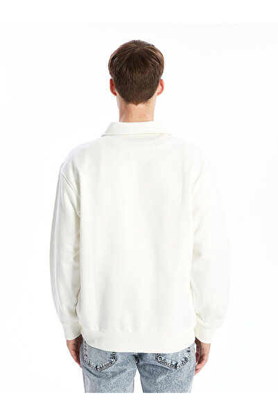 LC Waikiki Екрю Поло з довгими рукавами XSIDE Чоловічий світшот