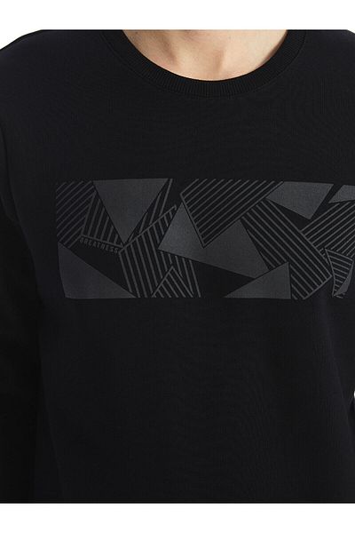LC Waikiki Crew Neck Long Sleeve Printed Men's Thick Sweatshirt
