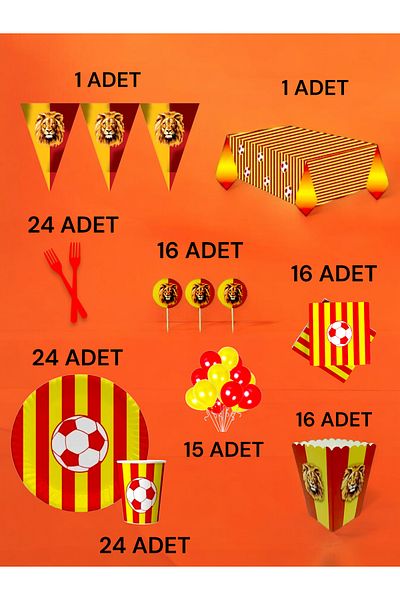 VibeHome Red Yellow Fan XL Pack for 24 - Birthday Party & Fun Events