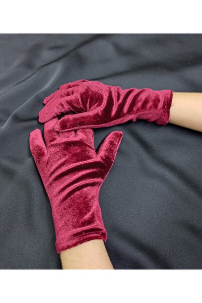 Qrsln Φόρεμα για κορίτσια Miela με βελούδο μπορντό - Μήκος μέχρι τον αστράγαλο