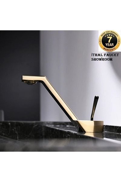 OEM New Design Matte Gold Color Bathroom Sink Faucet - Imported