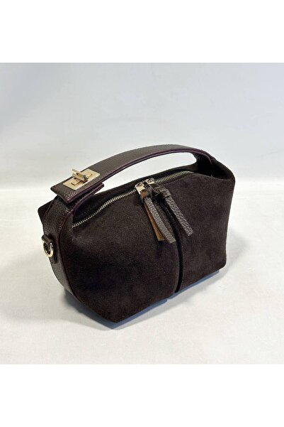 My Easy Shop Geanta de dama din piele intoarsa autentica