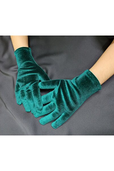 Qrsln Σμαραγδένια Miela Κοριτσίστικα βελούδινα γάντια μέχρι τον καρπό