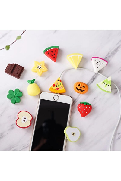 HyperAge Cable Protector with Cute Characters Figure Silicone Break-Resistant - Pineapple Importer Guaranteed Be