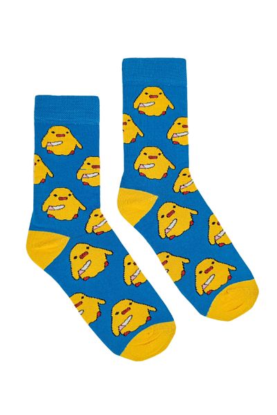 Shuttle Park Unisex Special Series Happy Colorful Socks Crazy Duck Πολύχρωμες κάλτσες με μοτίβο