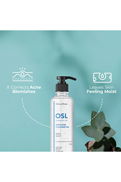 OSL Omega Skin Lab OSL Squalene Cleanser Gel 200ML - Friendly Solution for Sensitive and Dry Skin, Allantoin and Panthe