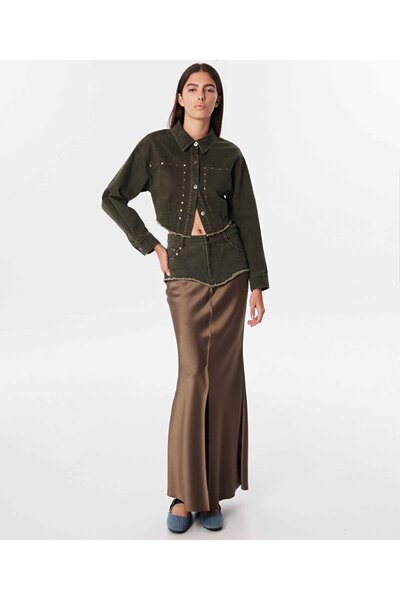 Twist Denim mıx maksi etek