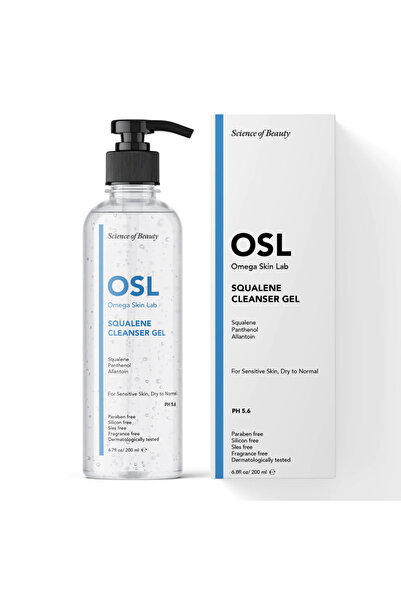 OSL Omega Skin Lab OSL Squalene Cleanser Gel 200ML - Friendly Solution for Sensitive and Dry Skin, Allantoin and Panthe