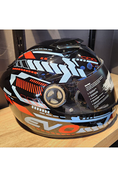 Free-M 913 GEOMETRİ KIRMIZI KAPALI KASK