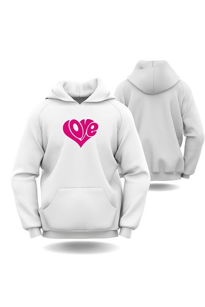 Gölge Store Love Heart Slimfit Hoodie για την Ημέρα του Αγίου Βαλεντίνου - Ανδρικό Γυναικείο Φούτερ 6017