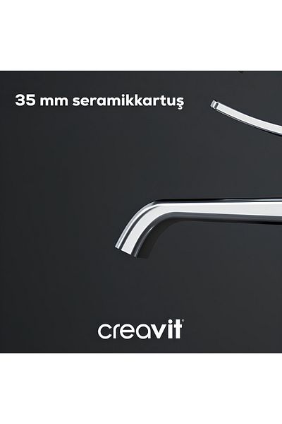 Creavit Lua Chrome Waterfall Bathroom Faucet - Lu2500 Model