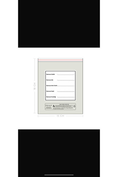 ÖZALP AMBALAJ Gıda Yemek Numune Analiz Poşeti Kilitli 15*18 Cm (400ML) 500 Adet