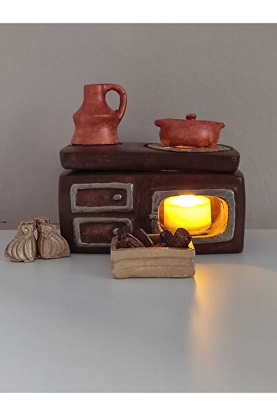 Pelajik Tealight Led Mum + Kuzine Soba Mumluk , Dekoratif Obje, Gece Lambası, Hediyelik,Buhurdanlık