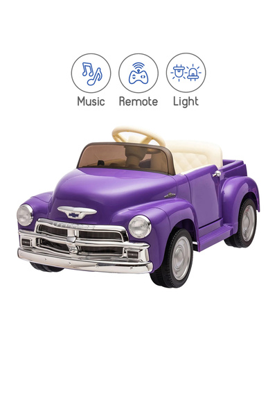 Fab N Funky سيارة ركوب بلوتوث 2.4 جيجاهرتز مع جهاز تحكم عن بعد وموسيقى وأضواء LED وزر تشغيل واحد، أرجواني