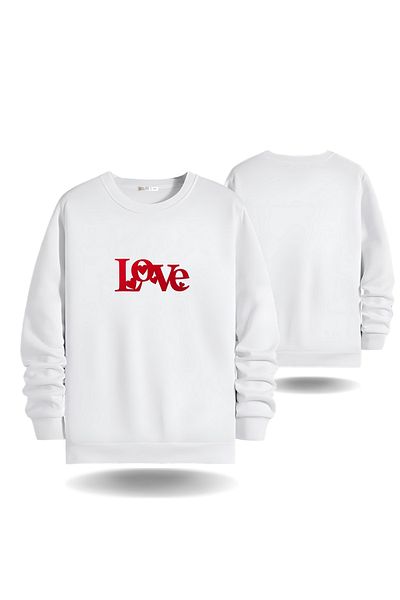 Gölge Store Ανδρικό γυναικείο φούτερ Valentine Crew Neck Slimfit - 6009