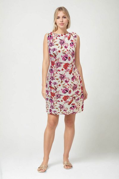 Vitrin Λινό Φόρεμα - Floral Print, Μηδενικό μανίκι