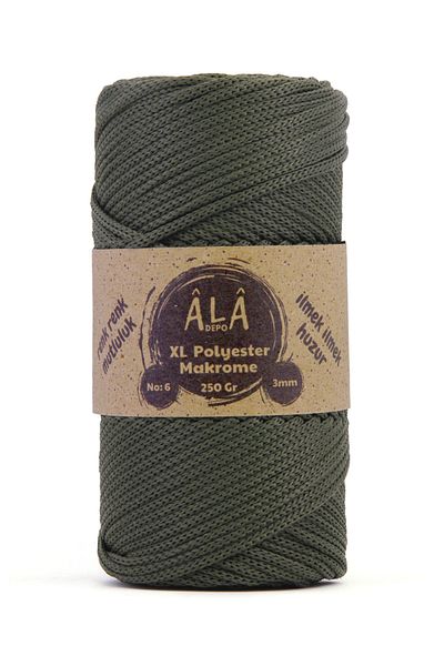 aladepo XL Polyester - Macrame No:6 Σχοινί Χοντρή Τσάντα