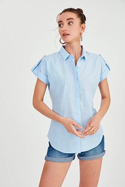 Vitrin Cămașă cu mânecă scurtă cu detaliu la mânecă