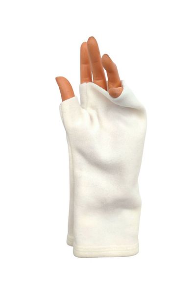 AXE SPORTSWEAR Unisex Winter Ecru Fingerless Fleece Gloves Fingerless Gloves