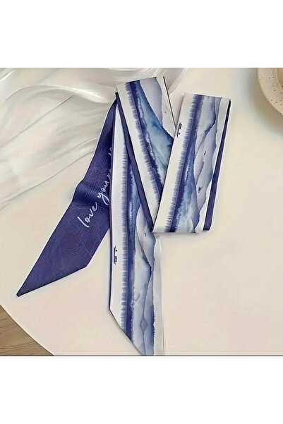 MAHLA وشاح أزرق، تصميم شال رفيع ثنائي الاتجاه