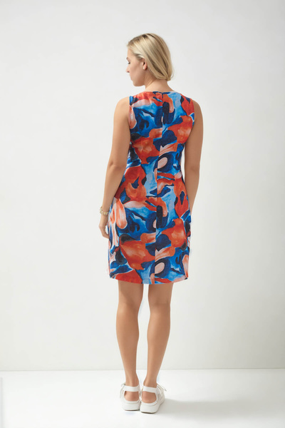 Vitrin Linen Patterned Zero Sleeve Dress