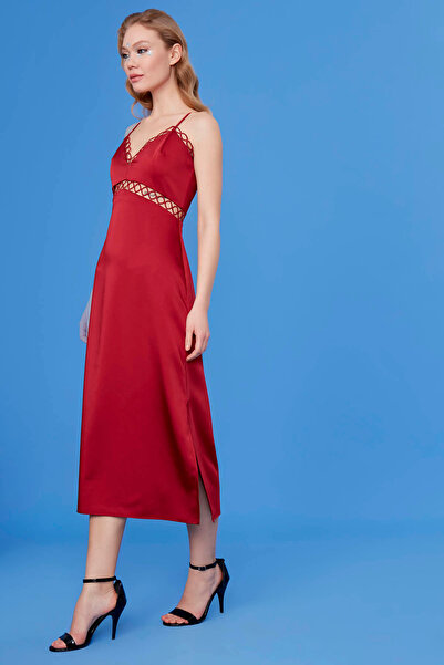 Vitrin İp Askılı Uzun Elbise