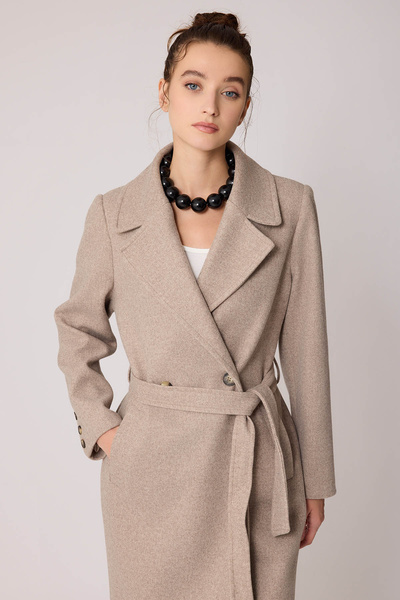 Vitrin Μπροστινό κουμπιά μέσης μακρύ κασμίρ παλτό