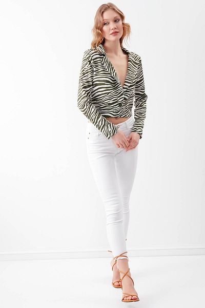 Vitrin Σακάκι Crop με μοτίβο Zebra