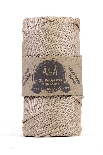 aladepo XL Polyester - Macrame No:6 Σχοινί Χοντρή Τσάντα