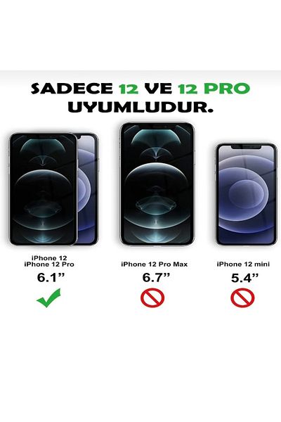 KILIF HOUSE حافظة منقوشة لامعة متوافقة مع هاتف Iphone 12 / 12 Pro