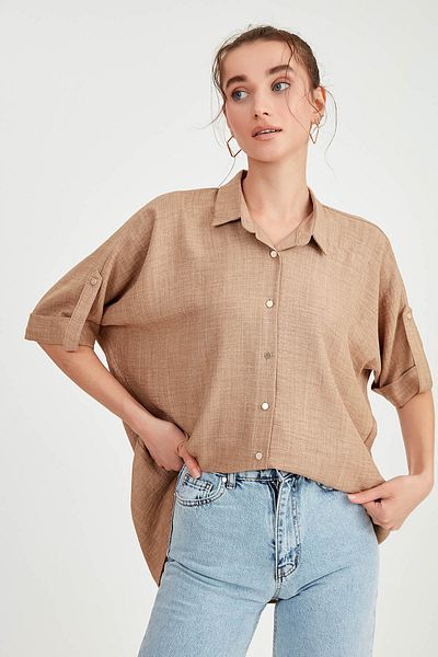 Vitrin Off Shoulder Loose πουκάμισο