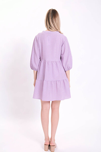 Vitrin Φόρεμα Babydoll από ύφασμα Seersucker με σχέδιο Gingham