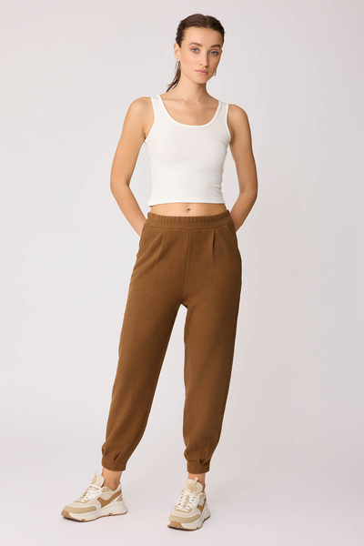 Vitrin Tracksuit Trousers with Pleated Legs and Elastic Waist
