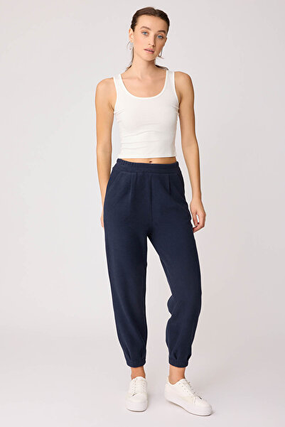 Vitrin Paçası Pileli Beli Lastikli Eşofman Pantolon