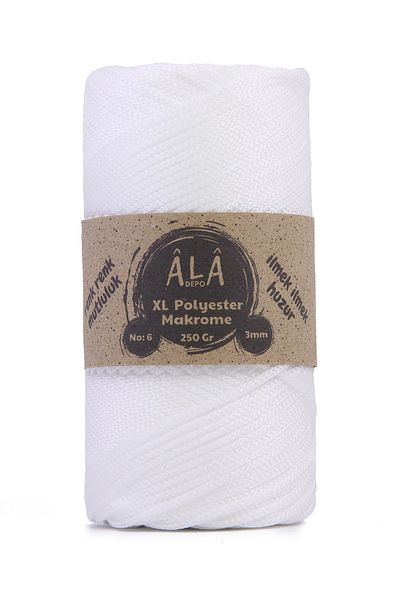 aladepo XL Polyester - Macrame No:6 Σχοινί Χοντρή Τσάντα