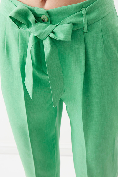 Vitrin High Waist Belt Detailed Trousers