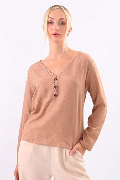 Vitrin Μπλούζα με γιακά με κορδόνια μπροστά