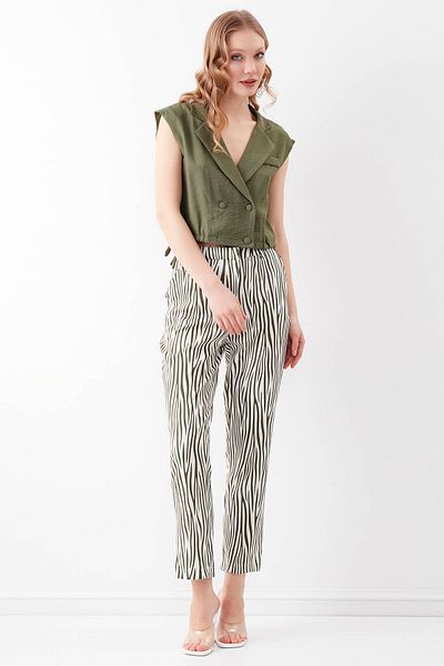 Vitrin Zebra Pattern Trousers