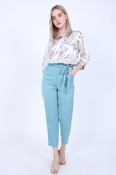 Vitrin High Waist Drawstring Carrot Trousers