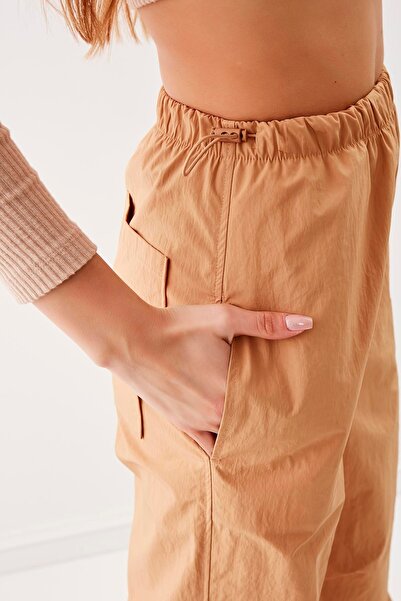 Vitrin Parachute Fabric Trousers with Elastic Detail
