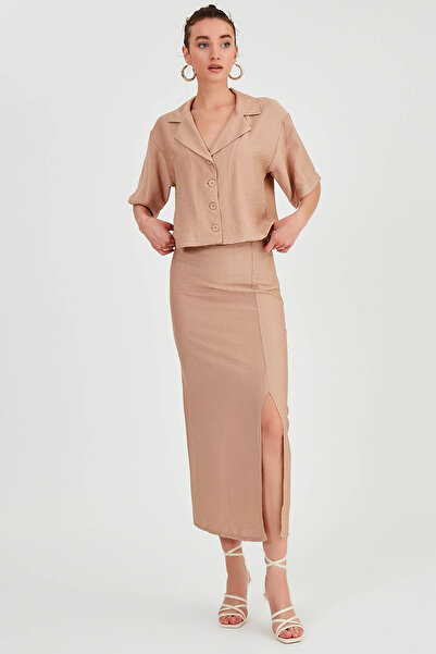 Vitrin Midi φούστα με σκίσιμο μπροστά