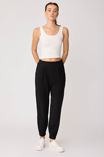 Vitrin Tracksuit Trousers with Pleated Legs and Elastic Waist