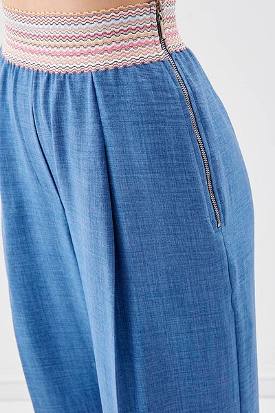Vitrin Pantaloni largi cu talie elastică cu model