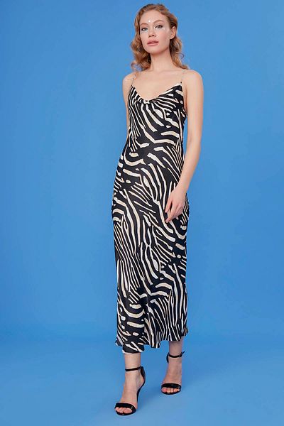 Vitrin Φόρεμα Leopard Pattern με πέτρινες τιράντες