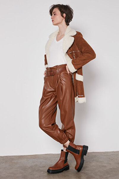 Vitrin Παντελόνι από συνθετικό δέρμα ελαστικό με ζώνη