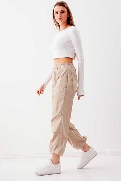 Vitrin Parachute Fabric Trousers with Elastic Detail