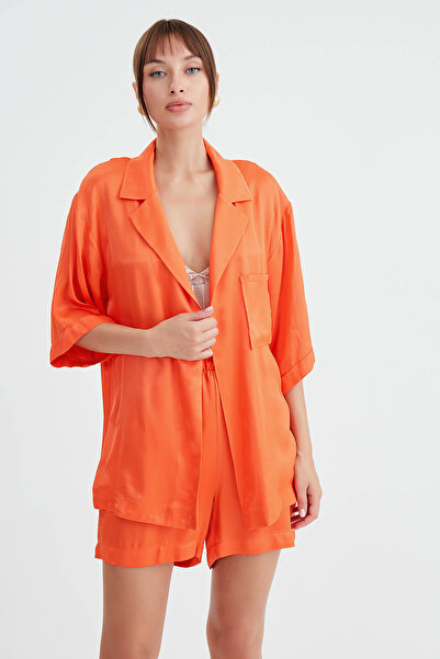 Vitrin Shiny Satin - Loose Cut Jacket