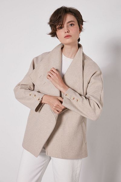 Vitrin Jacke mit asymmetrischem Schnitt und Taschennähten