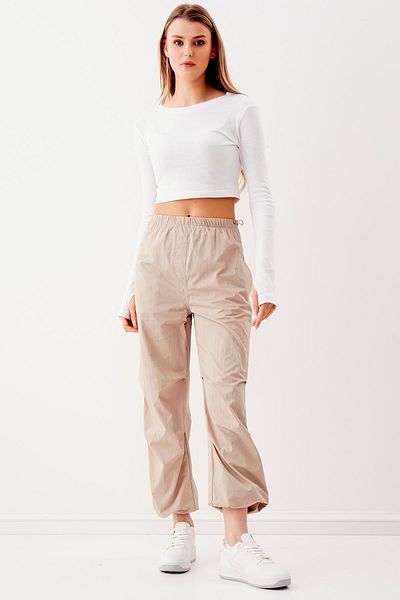 Vitrin Parachute Fabric Trousers with Elastic Detail